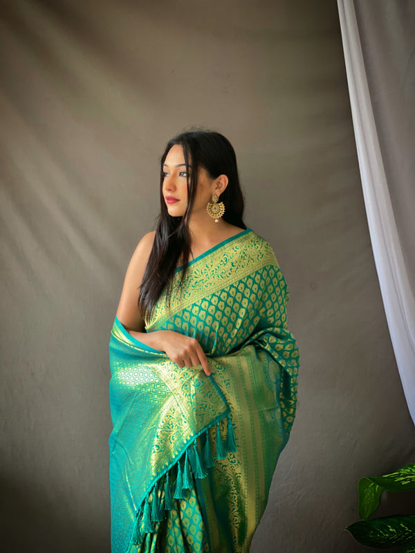 Twiffy kanjeevaram soft silk saree for women