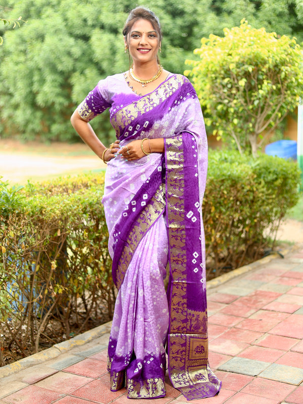Twiffy bandhani silk saree for women