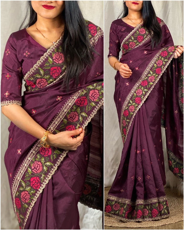 Twiffy simply but designer saree for women