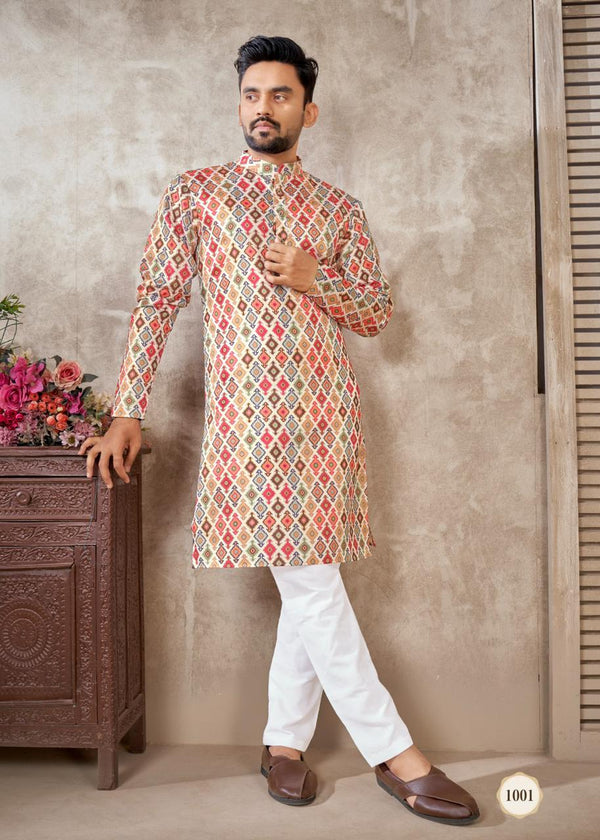 Twiffy men's digital printed kurta pajama for men