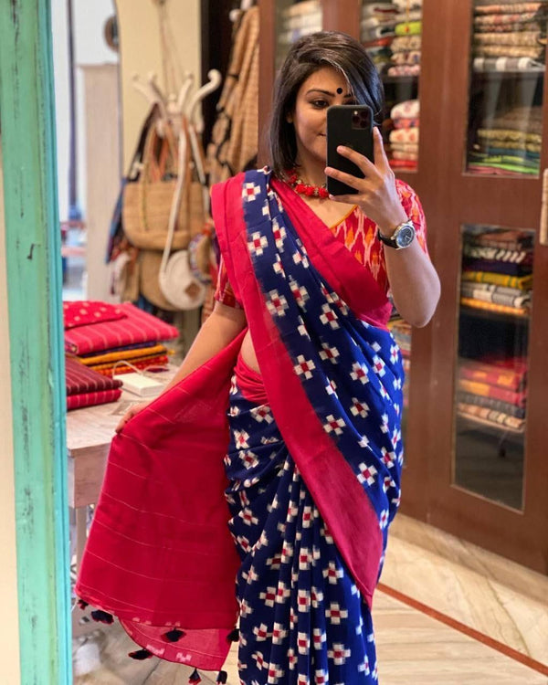 Twiffy mal mal cotton saree for women