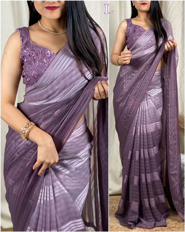 Twiffy Rustic glamour unleashed ! With the pedding dusty color range sarees, your secret weapon to slay fashion game