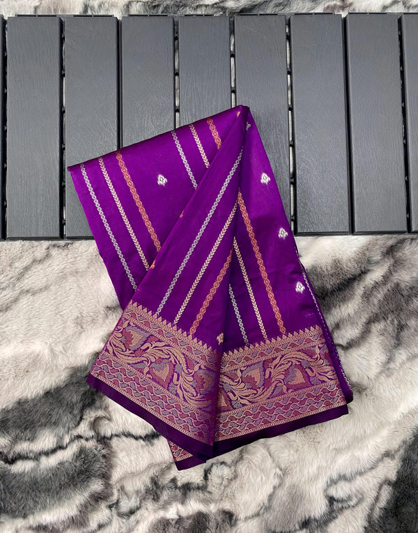 Twiffy presents SILK SAREES WITH SILVER , COPPER AND ANTIQUE WEAVING
