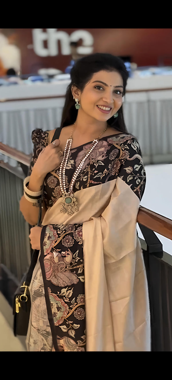 Gajraj Heavy handloom tussar silk  saree